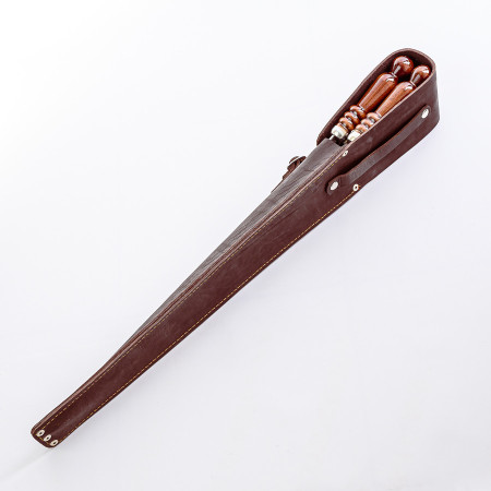 A set of skewers 670*12*3 mm in brown leather case в Нижнем Новгороде