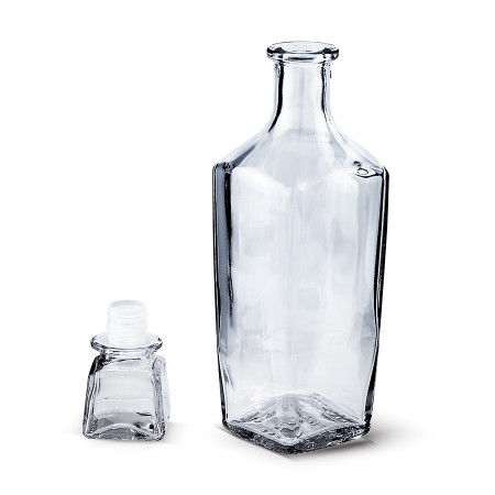 Бутылка (штоф) "Элегант" стеклянная 0,5 литра с пробкой  в Нижнем Новгороде